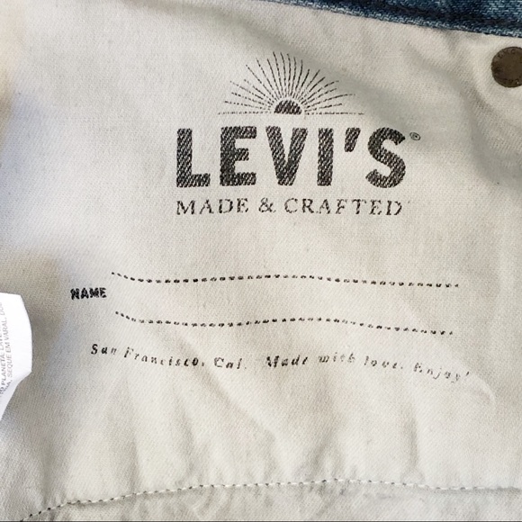 Levis Made & Crafted Slim Crop Fit Big E Japanese Denim Two Tone Jeans 30 NWT - Picture 12 of 12